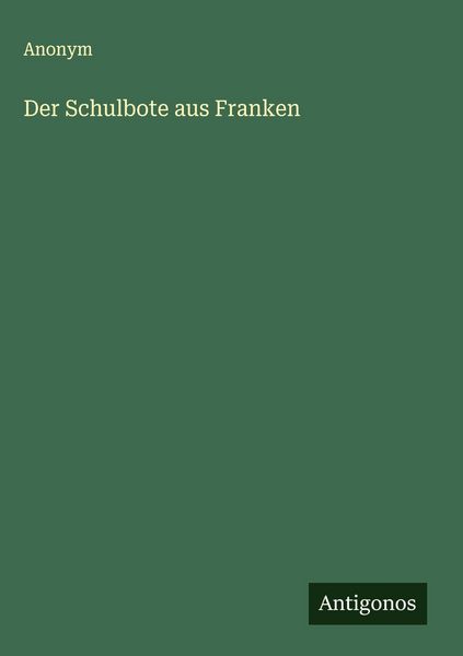 Produktbild: Der Schulbote aus Franken