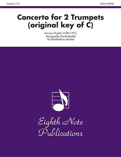 Produktbild: Vivaldi, A: Concerto for 2 Trumpets (Original Key of C)