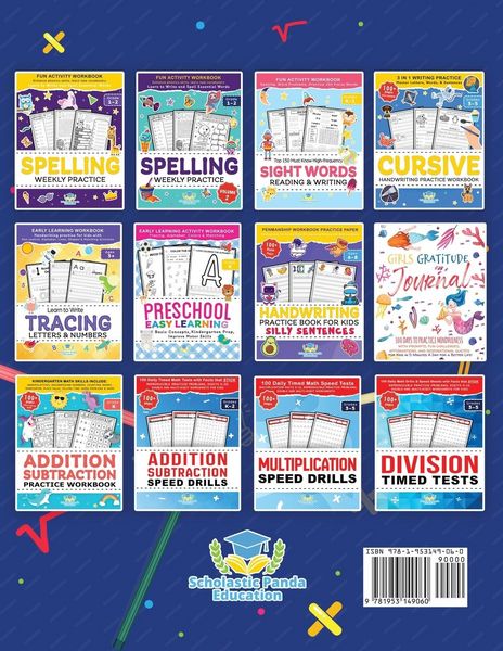 Produktbild: Multiplication and Division Math Workbook for 3rd 4th 5th Grades