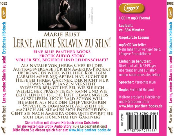 Produktbild: Lerne, meine Sklavin zu sein! Erotik SM-Audio Story | Erotisches SM-H&ouml;rbuch MP3CD