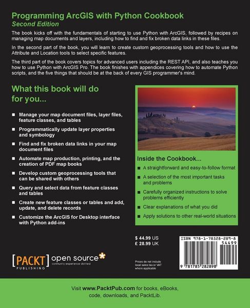 Produktbild: Programming ArcGIS with Python Cookbook