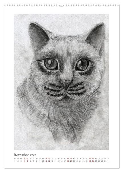 Produktbild: Die Sprache der Augen: Die Seele von Hund und Katze in handgemalten Portr&auml;ts (hochwertiger Premium Wandkalender 2027 DIN A2 hoch), Kunstdruck in Hochglanz