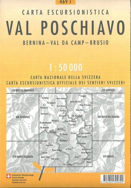 Produktbild: 469T Valposchiavo Wanderkarte
