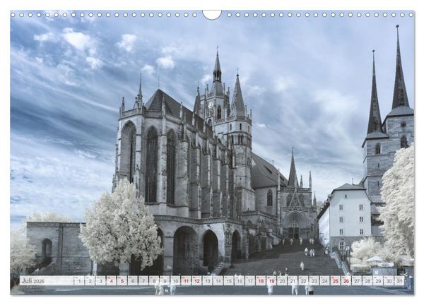 Produktbild: Erfurt - Infrarotfotografien von Kurt Lochte (Wandkalender 2026 DIN A3 quer), CALVENDO Monatskalender