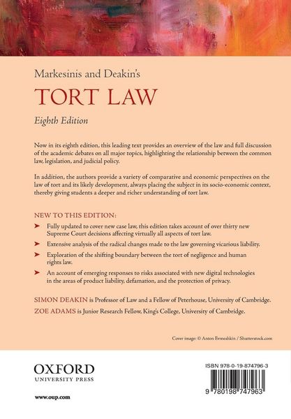 Produktbild: Markesinis & Deakin's Tort Law