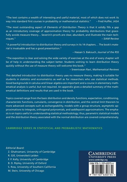 Produktbild: Elements of Distribution Theory