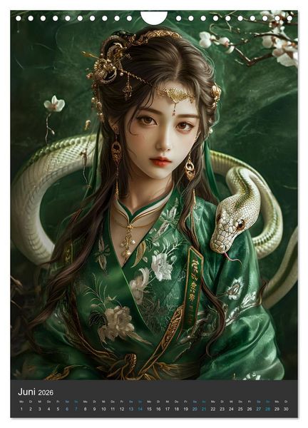 Produktbild: Chinesische Tierkreiszeichen - Fantasie-Zodiak im Stil des alten Chinas (Wandkalender 2026 DIN A4 hoch), CALVENDO Monatskalender