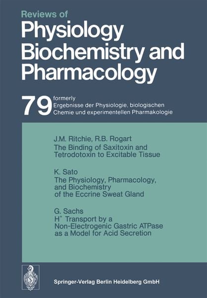 Produktbild: Reviews of Physiology, Biochemistry and Pharmacology