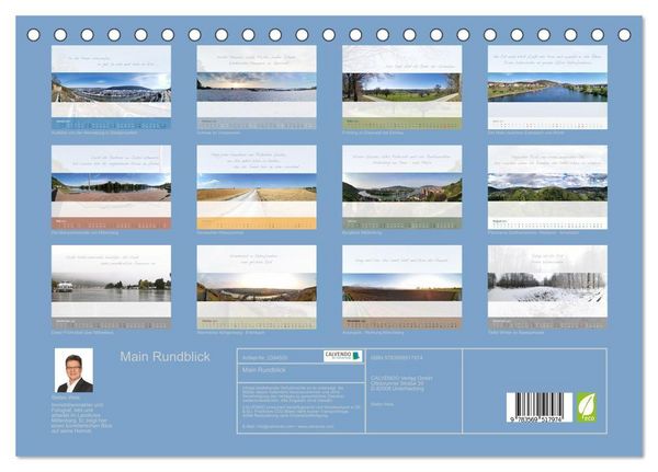 Produktbild: Main Rundblick (Tischkalender 2027 DIN A5 quer), CALVENDO Monatskalender