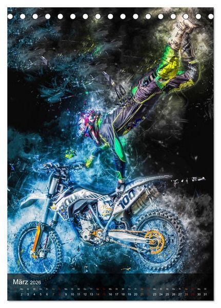Produktbild: Motocross - einfach faszinierend (Tischkalender 2026 DIN A5 hoch), CALVENDO Monatskalender