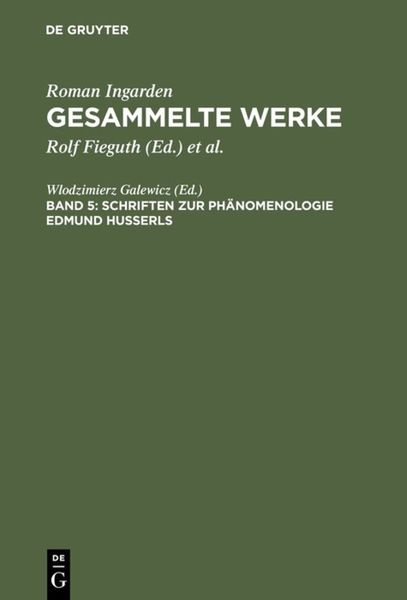 Produktbild: Schriften zur Ph&auml;nomenologie Edmund Husserls