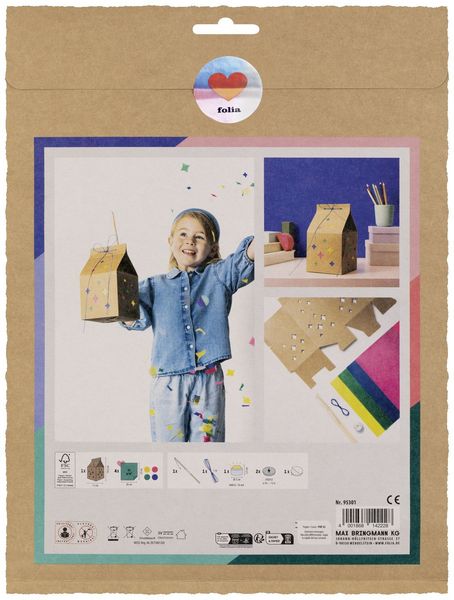 Produktbild: FOLIA Bastelartikel DIY Laterne MILKY WAY, inkl. 1 LED-Licht und Batterien
