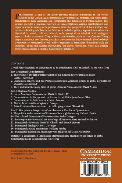 Produktbild: The Cambridge Companion to Pentecostalism