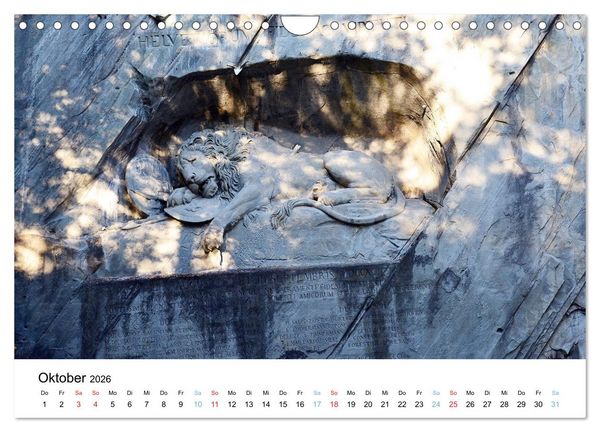 Produktbild: LUZERN Wo sich Reuss und Vierwaldst&auml;ttersee begegnen (Wandkalender 2026 DIN A4 quer), CALVENDO Monatskalender