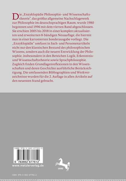Produktbild: Enzyklop&auml;die Philosophie und Wissenschaftstheorie