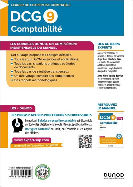 Produktbild: Dcg 9 comptabilite corriges