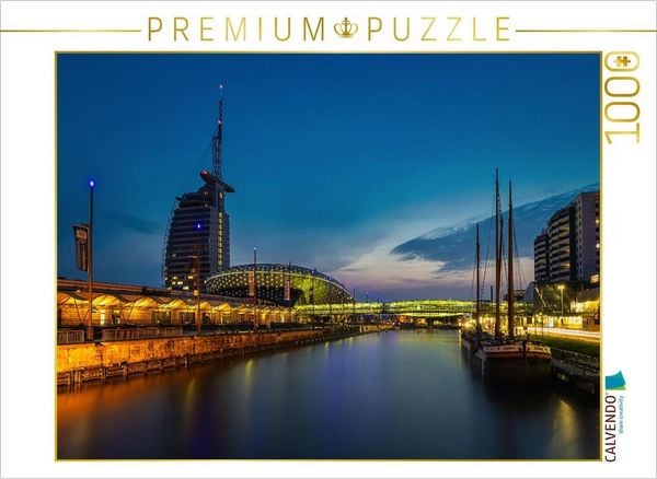 CALVENDO Puzzle Havenwelten mit Klimahaus - Bremerhaven | 1000 Teile Lege-Größe 64x48cm Foto-Puzzle für glückliche Stunden