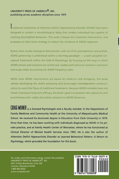 Produktbild: ADHD as a Learned Behavioral Pattern