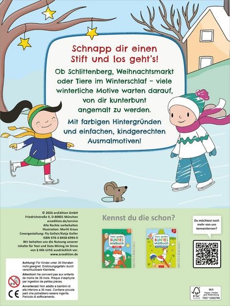 Produktbild: Mein gro&szlig;es buntes Malbuch &ndash; Winterzeit