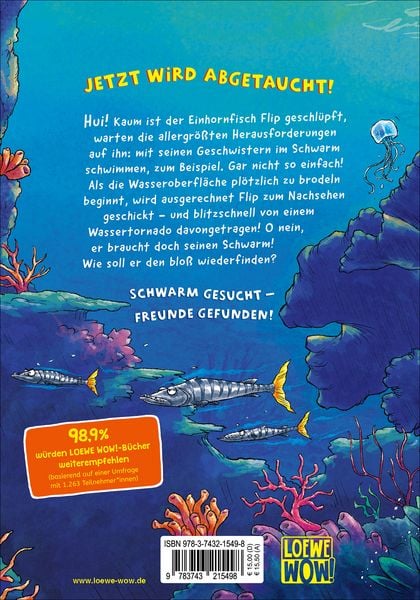 Produktbild: Flip, der Einhornfisch (Band 1) - Der coolste Schwarm der Welt
