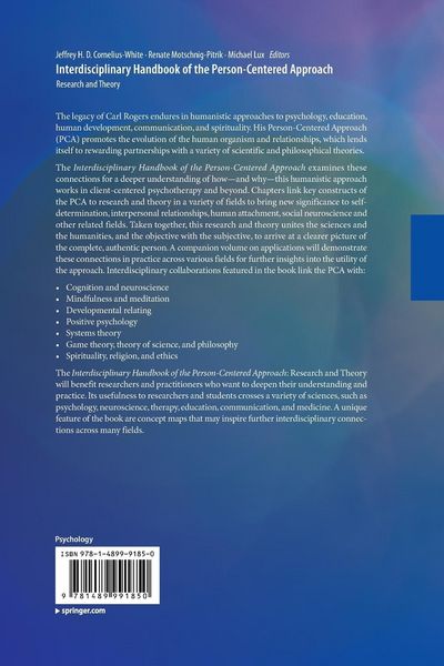 Produktbild: Interdisciplinary Handbook of the Person-Centered Approach