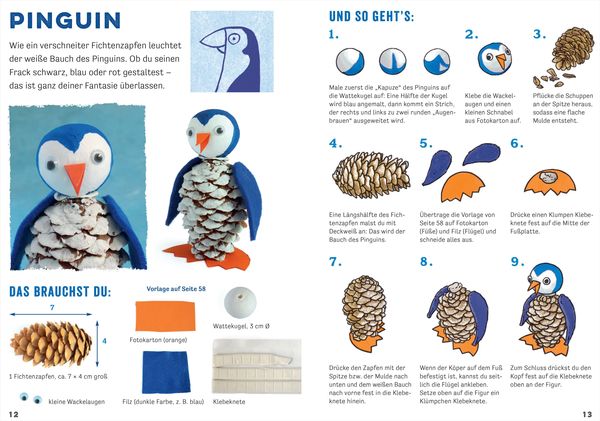 Produktbild: Lustige Zapfenfiguren f&uuml;r kleine K&uuml;nstler. Das Bastelbuch mit 24 Figuren aus Baumzapfen und anderen Naturmaterialien. F&uuml;r Kinder ab 5 Jahren