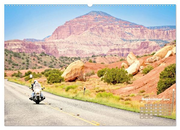 Produktbild: Fernweh und Traumziele: Auf Motorrad-Tour in den USA (Wandkalender 2026 DIN A2 quer), CALVENDO Monatskalender