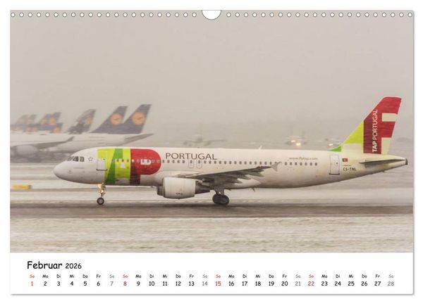 Produktbild: Airliner in M&uuml;nchen / 2026 (Wandkalender 2026 DIN A3 quer), CALVENDO Monatskalender