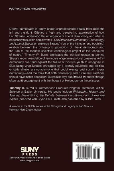 Produktbild: Leo Strauss on Democracy, Technology, and Liberal Education