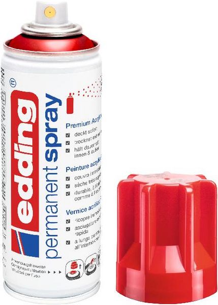Produktbild: 5200 Permanent Spray, verkehrsrot gl&auml;nzend, 200ml Premium Acryllack