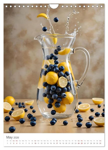 Produktbild: Pure refreshment - Infused water (Wall Calendar 2026 DIN A4 portrait), CALVENDO 12 Month Wall Calendar