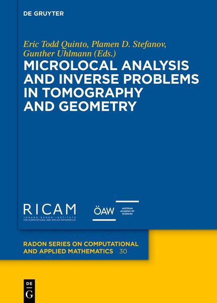 Produktbild: Microlocal Analysis and Inverse Problems in Tomography and Geometry