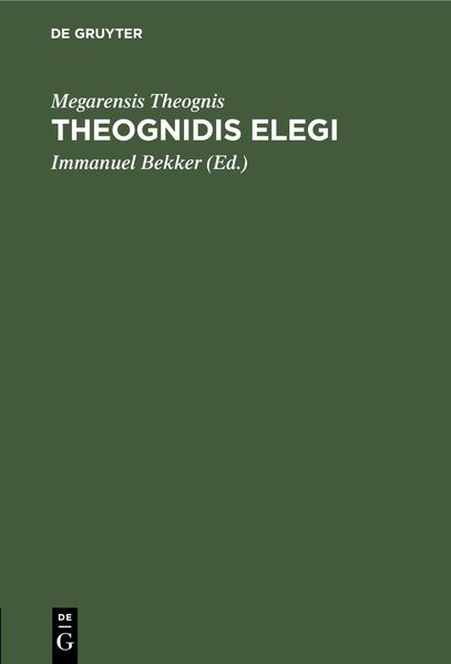 Produktbild: Theognidis elegi