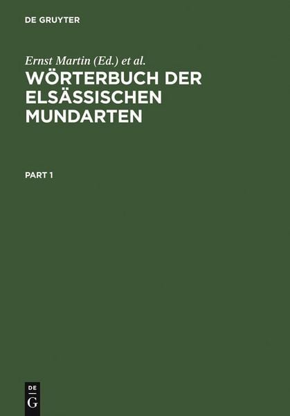 Produktbild: W&ouml;rterbuch der els&auml;ssischen Mundarten