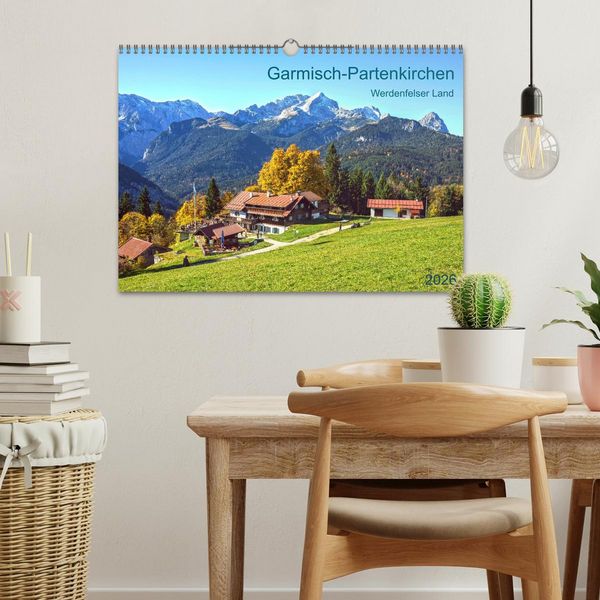 Produktbild: Garmisch-Partenkirchen Werdenfelser Land (Wandkalender 2026 DIN A3 quer), CALVENDO Monatskalender