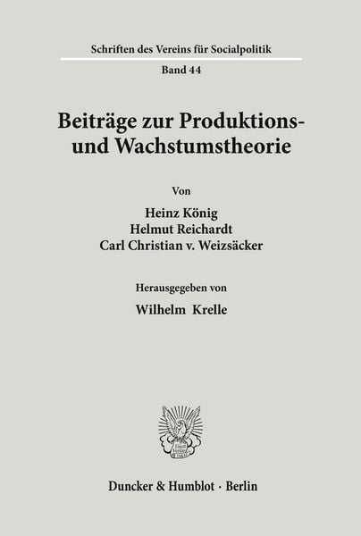 Produktbild: Beitr&auml;ge zur Produktions- und Wachstumstheorie.
