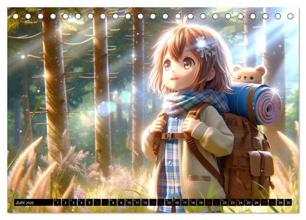 Produktbild: Anime Seasons: Ein Kalender voller lebendiger Manga-Szenen (Tischkalender 2026 DIN A5 quer), CALVENDO Monatskalender