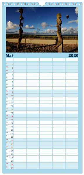 Produktbild: Familienplaner 2026 - K&uuml;hlungsborn mit 5 Spalten (Wandkalender, 21 x 45 cm) CALVENDO