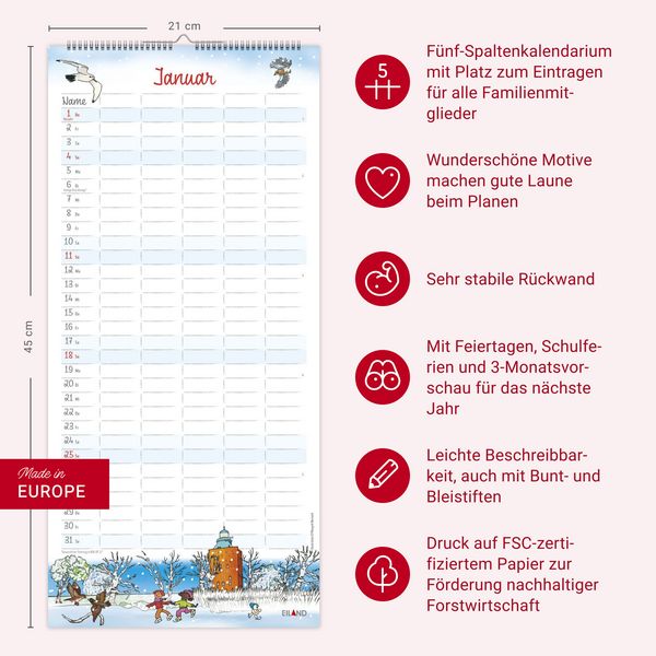 Produktbild: Der Hamburger Familienplaner 2026 - Margret Bernard