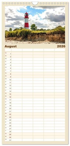 Produktbild: Familienplaner 2026 - Faszination Schlei mit 5 Spalten (Wandkalender, 21 x 45 cm) CALVENDO