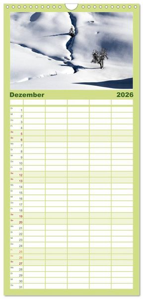 Produktbild: Familienplaner 2026 - Seen - Berge - Salzkammergut mit 5 Spalten (Wandkalender, 21 x 45 cm) CALVENDO