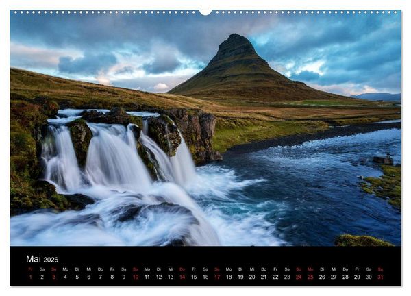 Produktbild: Island - einzigartige Landschaften (hochwertiger Premium Wandkalender 2026 DIN A2 quer), Kunstdruck in Hochglanz