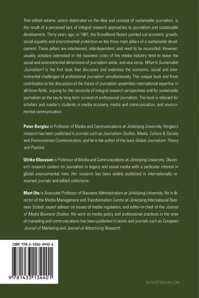 Produktbild: What Is Sustainable Journalism?