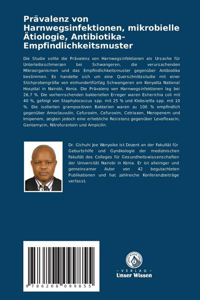 Produktbild: Pr&auml;valenz von Harnwegsinfektionen, mikrobielle &Auml;tiologie, Antibiotika-Empfindlichkeitsmuster