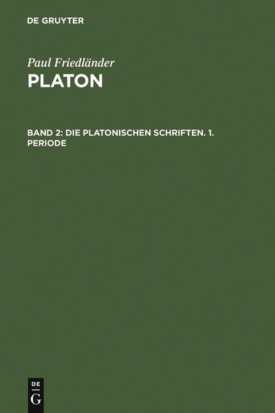 Produktbild: Die platonischen Schriften, 1. Periode