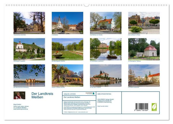 Produktbild: Der Landkreis Mei&szlig;en (hochwertiger Premium Wandkalender 2026 DIN A2 quer), Kunstdruck in Hochglanz