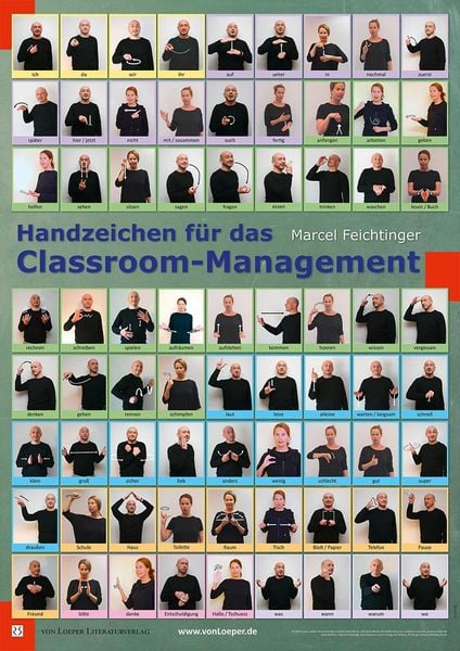 Handzeichen für das Classroom-Management (Posterset), Poster von Marcel Feichtinger, Loeper Literaturverlag, 978-3-86059-262-5
