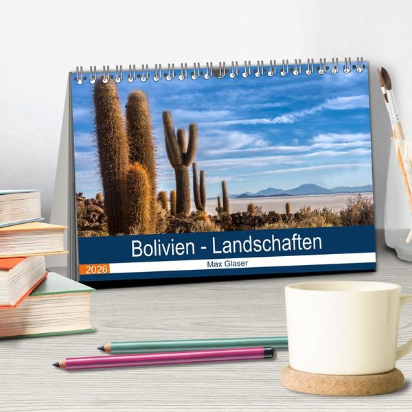 Produktbild: Bolivien - Einzigartige Landschaft (Tischkalender 2026 DIN A5 quer), CALVENDO Monatskalender