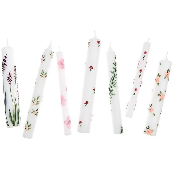 Produktbild: Candle liner Set Roses, 6-tlg Hellrosa, Pink, Magenta, Flieder, Lila, Salbei