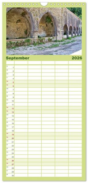 Produktbild: Familienplaner 2026 - Impressionen aus San Gimignano mit 5 Spalten (Wandkalender, 21 x 45 cm) CALVENDO
